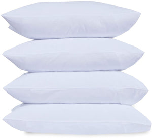100% Pure Support For Stomach, Side And Back Sleepers Polycotton Hollowfiber Filled Sleeping Pillows 45x72cm Hotel Quality