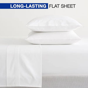 800 Thread Count Super Soft And Luxurious Easy Care 100% Pure Egyptian Cotton Flat Sheet For Hotel Quality Bedding-Breathable Bed Top Sheet