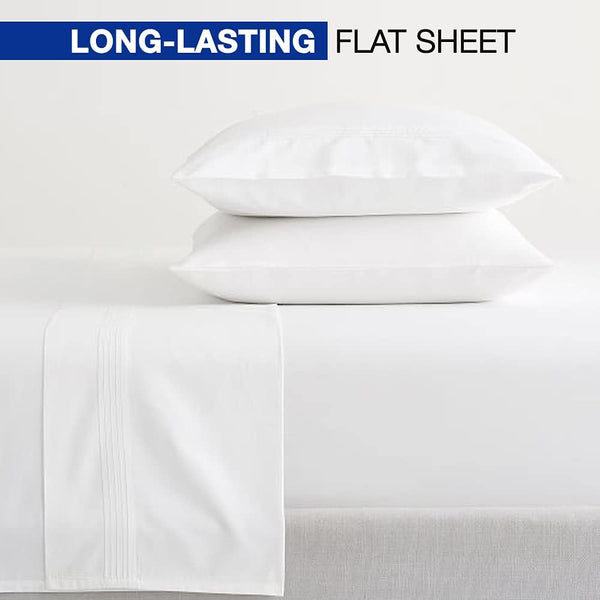 800 Thread Count Super Soft And Luxurious Easy Care 100% Pure Egyptian Cotton Flat Sheet For Hotel Quality Bedding-Breathable Bed Top Sheet