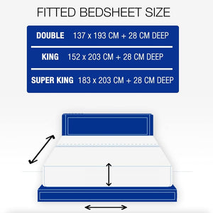 5 Star Hotel Quality Bedding 800 Thread Count 100% Pure Egyptian Cotton Luxurious Fitted Bedsheet Stretches Up To 28cm/11 inches Deep