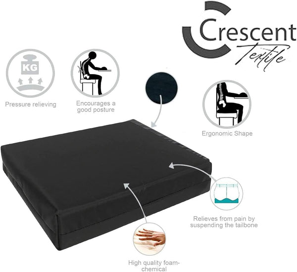 Wheelchair Cushions for Pressure Relief Memory Foam Waterproof Seat Pad Orthopedic Back Support, Sciatica & Tailbone Pain Relief Cushion Seat Pad for home and office chairs