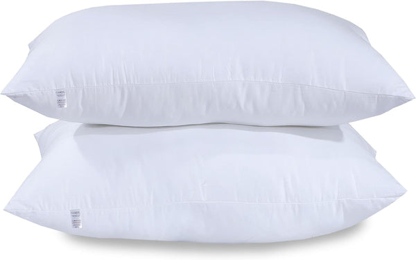 100% Pure Support For Stomach, Side And Back Sleepers Polycotton Hollowfiber Filled Sleeping Pillows 45x72cm Hotel Quality