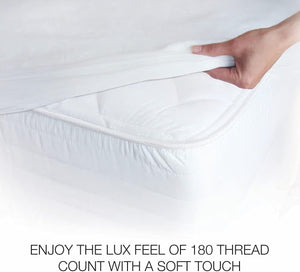 Hotel Quality 180 Thread Count Cotton Percale Flat Sheet – Soft, Easy Care & Easy Iron Plain Dyed Bedding