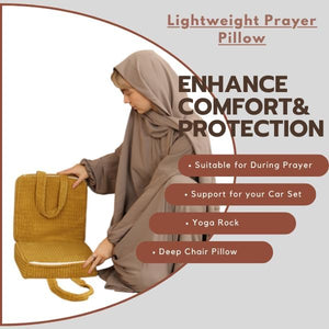 Crescent Textile Knee Pads for Prayer Thick Memory Foam Cushioning for Knee Supportive Soft Kneeling Mat for Prayer, Rock Chair, Yoga Workout Foam prayer pads