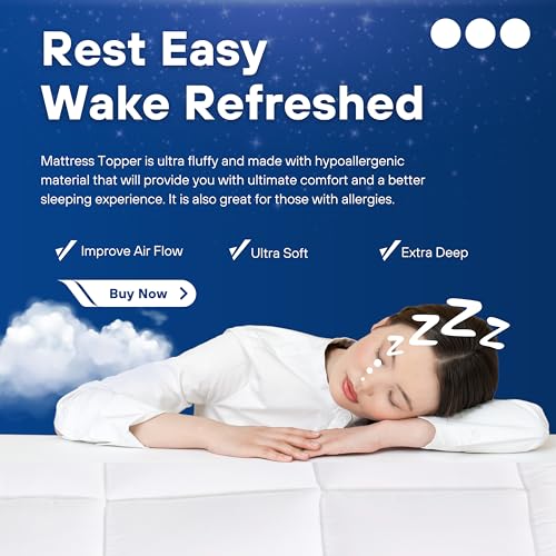 Orthopaedic Mattress Topper 10cm Extra Deep Hotel Quality Microfiber Filled Box Stitch 4 Elasticated Straps Hypoallergenic Soft & Firm Bed Topper