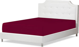 180 Thread Count 100% Pure Anti-Allergic Percale Fitted Sheet Stretches Up To 23cm Deep - Breathable Luxurious Bedding Hotel Quality Sheets