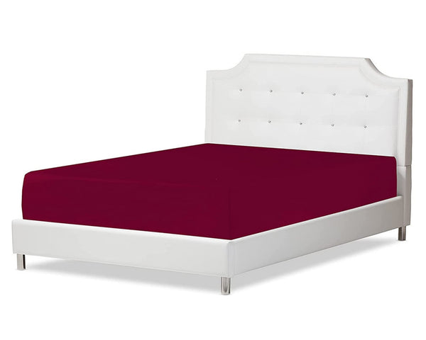180 Thread Count 100% Pure Anti-Allergic Percale Fitted Sheet Stretches Up To 23cm Deep - Breathable Luxurious Bedding Hotel Quality Sheets