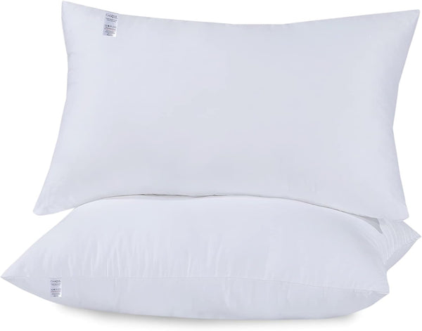 100% Pure Support For Stomach, Side And Back Sleepers Polycotton Hollowfiber Filled Sleeping Pillows 45x72cm Hotel Quality