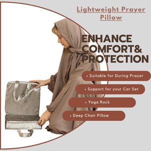 Crescent Textile Knee Pads for Prayer Thick Memory Foam Cushioning for Knee Supportive Soft Kneeling Mat for Prayer, Rock Chair, Yoga Workout Foam prayer pads