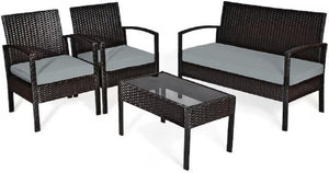Crescent Textile Waterproof Outdoor Cushions for Patio Rattan Furniture 3 Pieces Set Seat Pads Cushion For Garden Rattan Sofa Furniture Comfy Cushions | Lightweight and Durable