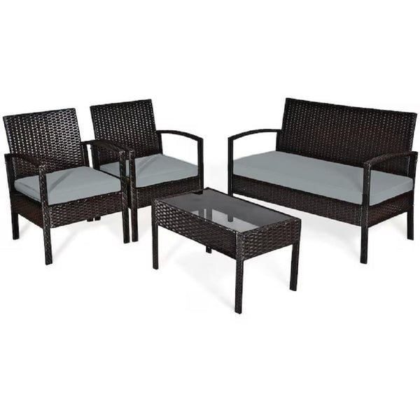 Crescent Textile Waterproof Outdoor Cushions for Patio Rattan Furniture 3 Pieces Set Seat Pads Cushion For Garden Rattan Sofa Furniture Comfy Cushions | Lightweight and Durable