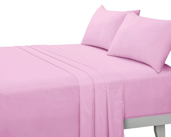 Hotel Quality 180 Thread Count Cotton Percale Flat Sheet – Soft, Easy Care & Easy Iron Plain Dyed Bedding