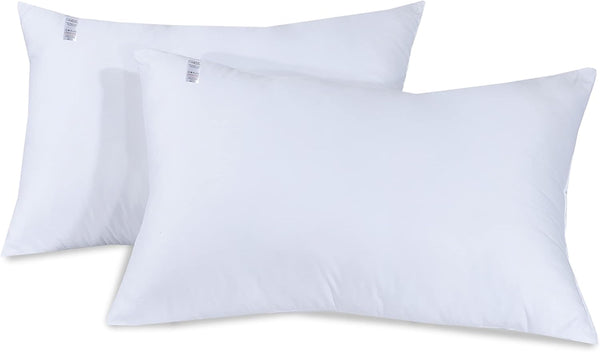 100% Pure Support For Stomach, Side And Back Sleepers Polycotton Hollowfiber Filled Sleeping Pillows 45x72cm Hotel Quality