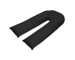 100% Pure Cotton Case 12ft Long Luxurious U-Shaped Pregnant Body Pillows Filled With Hollowfiber – Comfortable Sleeping Maternity Pillows For Back And Belly Support