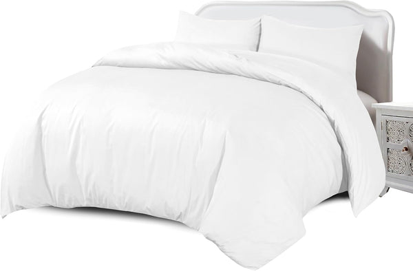 Hotel Quality Duvet Cover Set - 100% Egyptian Cotton, 200TC, Easy Closure. All Sizes Available