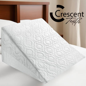 Crescent Textile Bed Wedge Pillows Elevated Cushion for Bed Triangle Wedge Pillow for Back and Legs Support, Back Pain, Leg Pain, Pregnancy, Neck and Shoulder Joint Pain Cushions (20" X 18" X 11")
