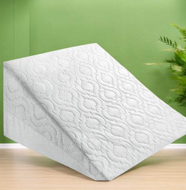 Crescent Textile Bed Wedge Pillows Elevated Cushion for Bed Triangle Wedge Pillow for Back and Legs Support, Back Pain, Leg Pain, Pregnancy, Neck and Shoulder Joint Pain Cushions (20" X 18" X 11")