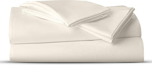 Premium 100% Egyptian Cotton Sheet Set – 200 Thread Count, Easy Care Bedding Set Includes Fitted Sheet + Flat Sheets & Pillowcases