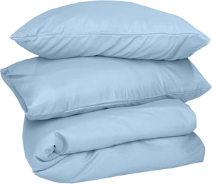 Soft Brushed Microfiber Duvet Cover Set - Lightweight Quilted Comforter with Pillowcases - Easy Care Bedding
