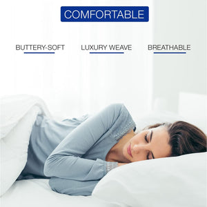 500 Thread Count 100% Pure 5 Star Hotel Quality Bedding Egyptian Cotton Luxurious Fitted Bedsheet With Extra Depth Of 40cm/16 inches