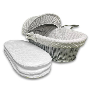 Moses Pram Basket Mattress Extra Thick Super Soft & Nursery Classic Foam Mattress Easy to Fit For Baby Pram Crib Bassinet Baskets Oval Shape Mattress