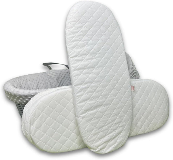 Moses Pram Basket Mattress Extra Thick Super Soft & Nursery Classic Foam Mattress Easy to Fit For Baby Pram Crib Bassinet Baskets Oval Shape Mattress