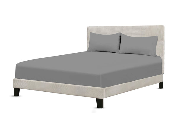 300 Thread Count Egyptian Cotton Fitted Sheet 30 CM/12 Inch Extra Deep Pocket, Hotel Quality Cotton Soft, Fade & Wrinkle Resistant Fitted Bed Sheets