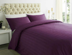 400TC Egyptian Cotton Stripe Duvet Cover Set - Quilt Cover with Pillowcases