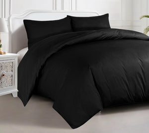 Hotel Quality Duvet Cover Set - 100% Egyptian Cotton, 200TC, Easy Closure. All Sizes Available