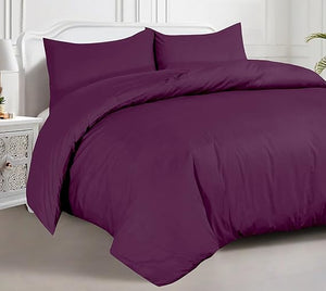 Hotel Quality Duvet Cover Set - 100% Egyptian Cotton, 200TC, Easy Closure. All Sizes Available