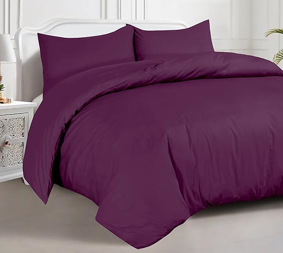 Hotel Quality Duvet Cover Set - 100% Egyptian Cotton, 200TC, Easy Closure. All Sizes Available