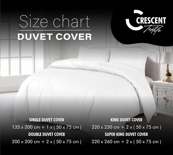 Hotel Quality Duvet Cover Set - 100% Egyptian Cotton, 200TC, Easy Closure. All Sizes Available
