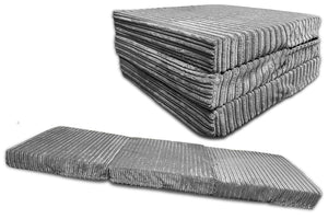 Crescent Textile Z Bed Futon Mattress Foldable Kids chair & Great for Sleepover Bed, Adult Footstool Pouffe for Bedroom, Living Room, Playroom Soft & Comfy Futon Set DOUBLE