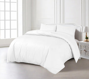Hotel Quality Duvet Cover Set - 100% Egyptian Cotton, 200TC, Easy Closure. All Sizes Available