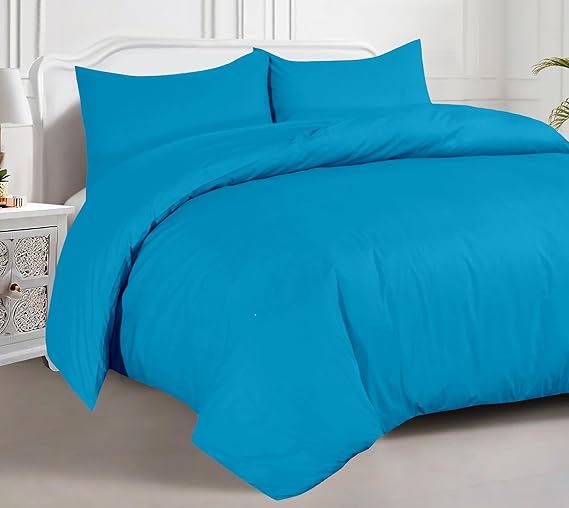 Hotel Quality Duvet Cover Set - 100% Egyptian Cotton, 200TC, Easy Closure. All Sizes Available