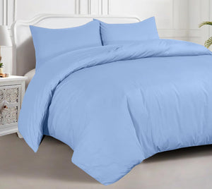 Hotel Quality Duvet Cover Set - 100% Egyptian Cotton, 200TC, Easy Closure. All Sizes Available