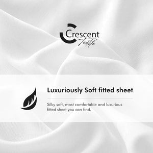 Luxury Egyptian Cotton Fitted Sheet – 200 Thread Count, 25cm Deep Pocket, Soft & Comfortable Bed Sheet