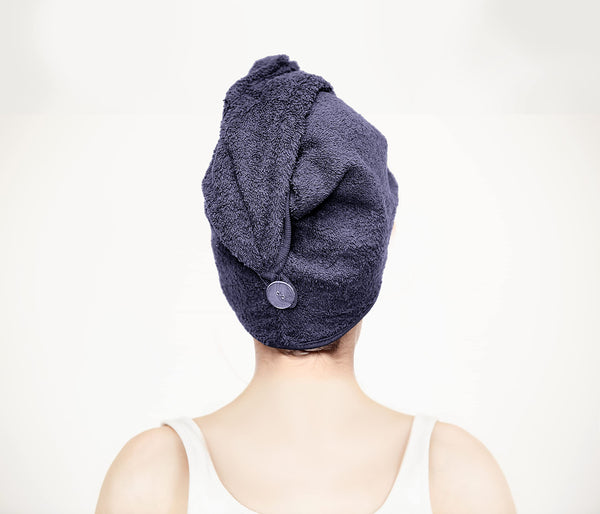 Crescent Textile 100% Pure Cotton Super Absorbent Luxury Hair Turban Towel Soft Quick Dry Bath Towel Wrap - Soft Hair Drying Towel