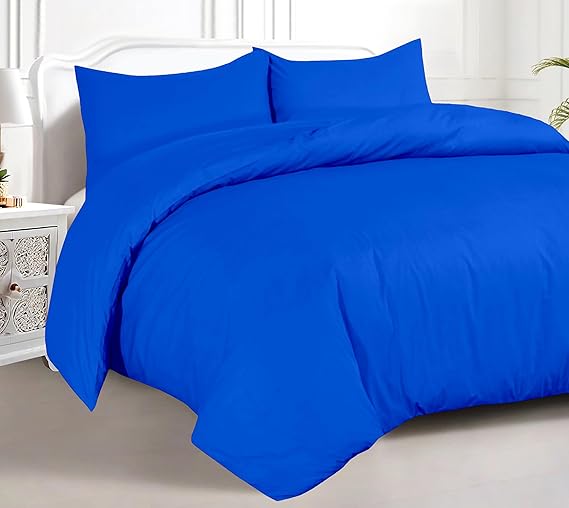 Hotel Quality Duvet Cover Set - 100% Egyptian Cotton, 200TC, Easy Closure. All Sizes Available