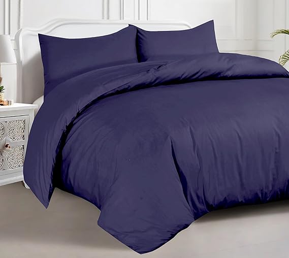 Hotel Quality Duvet Cover Set - 100% Egyptian Cotton, 200TC, Easy Closure. All Sizes Available