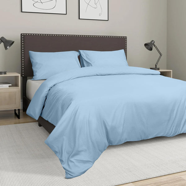 Soft Brushed Microfiber Duvet Cover Set - Lightweight Quilted Comforter with Pillowcases - Easy Care Bedding