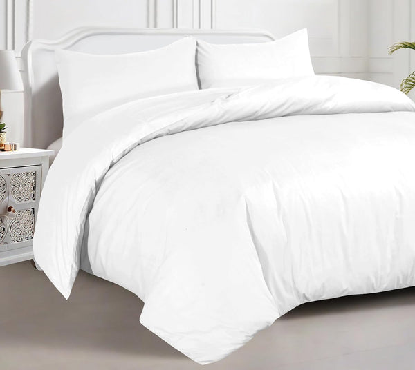 Hotel Quality Duvet Cover Set - 100% Egyptian Cotton, 200TC, Easy Closure. All Sizes Available