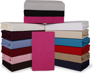 Premium 100% Egyptian Cotton Sheet Set – 200 Thread Count, Easy Care Bedding Set Includes Fitted Sheet + Flat Sheets & Pillowcases