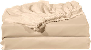 Fitted Sheet 40cm Deep Pocket Bed Sheet Soft Brushed Microfibre Fabric Shrinkage and Fade Resistant Easy Care Bottom Fitted Sheet Bedding