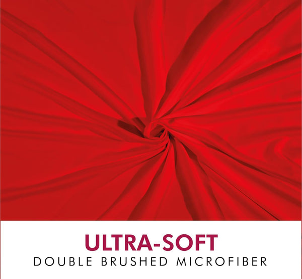Microfibre Fitted Sheet 30cm Deep Pocket Bed Sheet Soft Brushed Microfibre Fabric Shrinkage and Fade Resistant Easy Care Bottom Bed Fitted Sheet