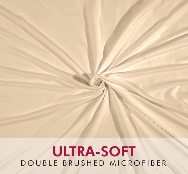 Fitted Sheet 40cm Deep Pocket Bed Sheet Soft Brushed Microfibre Fabric Shrinkage and Fade Resistant Easy Care Bottom Fitted Sheet Bedding