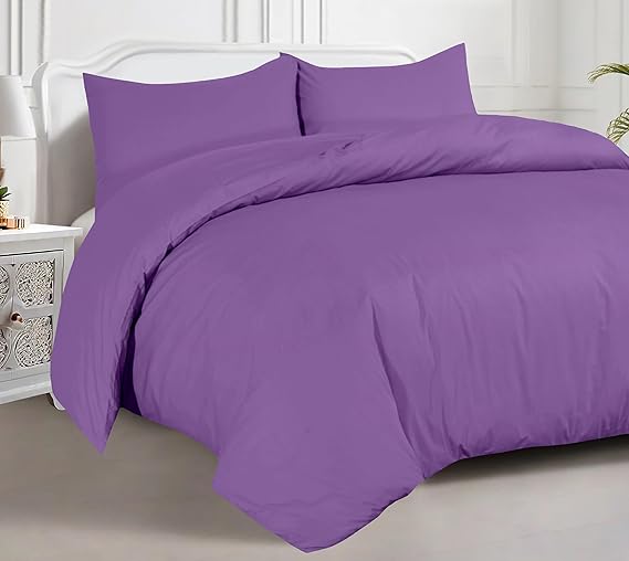 Hotel Quality Duvet Cover Set - 100% Egyptian Cotton, 200TC, Easy Closure. All Sizes Available