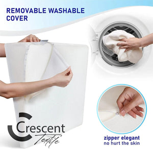 Crescent Textile Bed Wedge Pillows Elevated Cushion for Bed Triangle Wedge Pillow for Back and Legs Support, Back Pain, Leg Pain, Pregnancy, Neck and Shoulder Joint Pain Cushions (20" X 18" X 11")