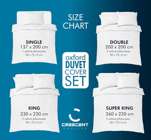 Luxury 800 Thread Count 100% Pure Egyptian Cotton Oxford Style Duvet Cover Set With Pillowcases
