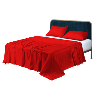 Flat Sheet Easy Care Brushed Microfibre Fabric Flat Sheet Non Iron Non Wrinkle, Comfortable and Fade Resistant Bedding Sheets
